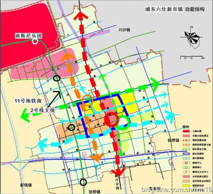 六灶镇新市镇概念规划-上海市城市规划设计研究院; 浦东新区六灶镇