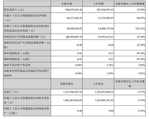 新国都半年报主要财务指标_新国都(300130)港