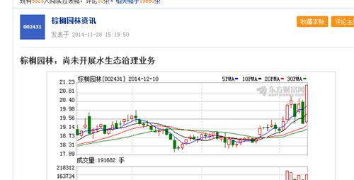 棕榈园林没有涉水生态治理都这么强势涨停了,