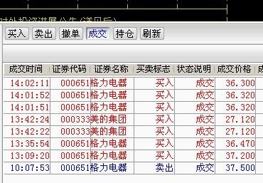 今天做了个高抛低吸,成本降低一元。_格力电器