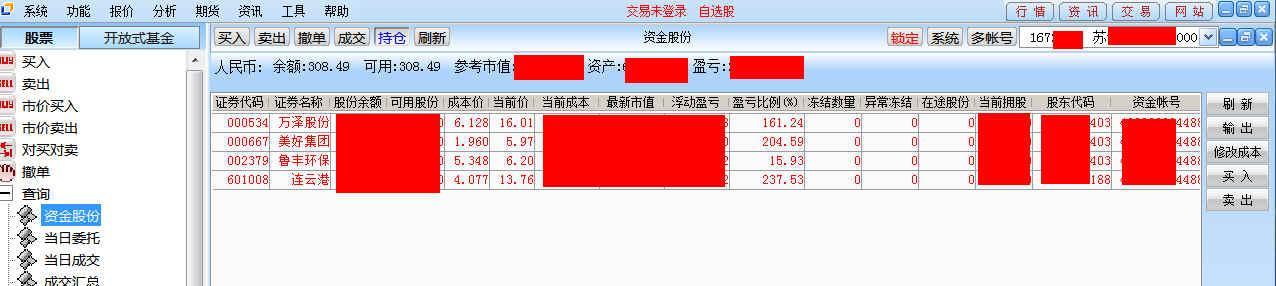 我买进股票后为何放弃技术分析-长线是金,我的资金帐户