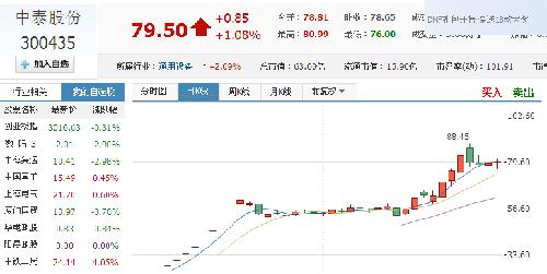 大家借鉴下3月上市的新股票走势--中泰股份