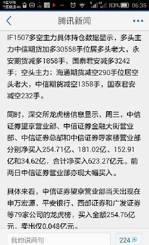 为什么中信做多3万手还是跌停_期货(qh)股吧_