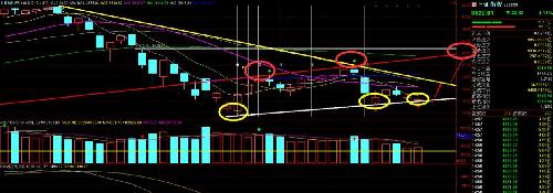 下周见放量长阳,遇黄线大幅震荡后,继续上行。