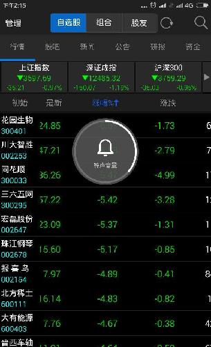 今日自选跌幅排行排近第八名。小鸟你就折腾吧