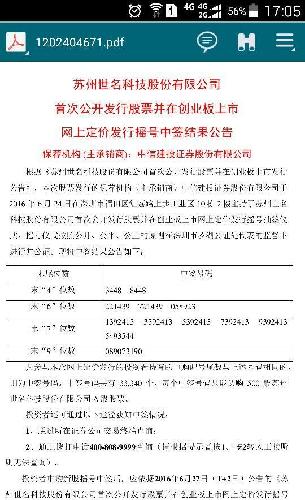 中签公告_世名科技(300522)股吧_东方财富网