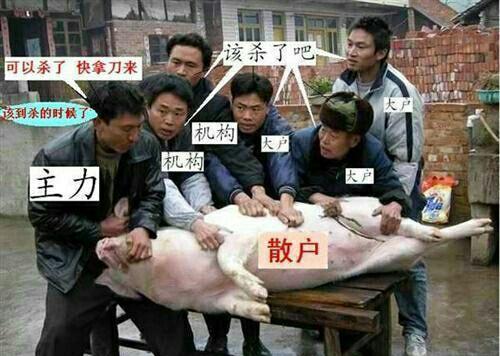 周一继续宰杀散户,散户坚持不住就割肉了。_浪