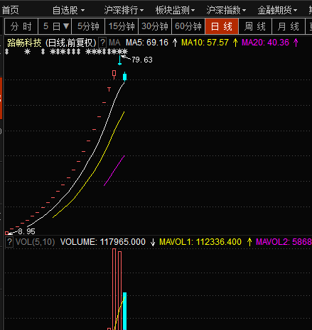 手上有股票的看看路畅科技是怎么走的,就知道
