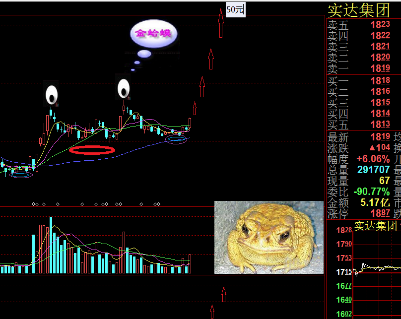 金蛤蟆形态雏型,长庄控盘空间巨大 第一目标50元
