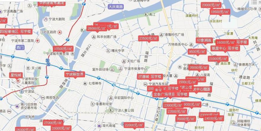 刚查过,宁波江北天水花园附近可以卖到26000一平,所以