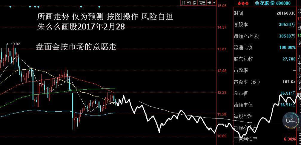朱么么画股 金花股份(600080) 股票预测图
