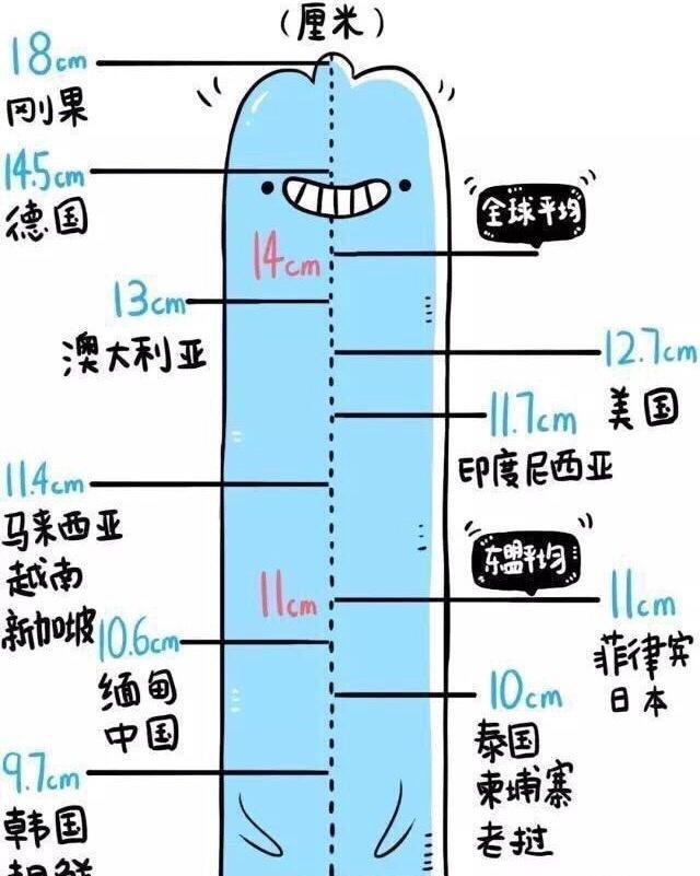 全球"丁丁"排行榜 实话实说,你的丁丁有没有达到平均值?