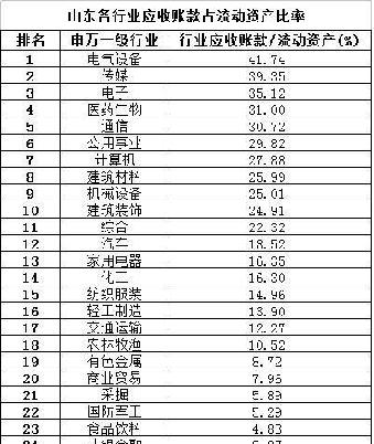 应收账款表格模板_应收账款占收入比重