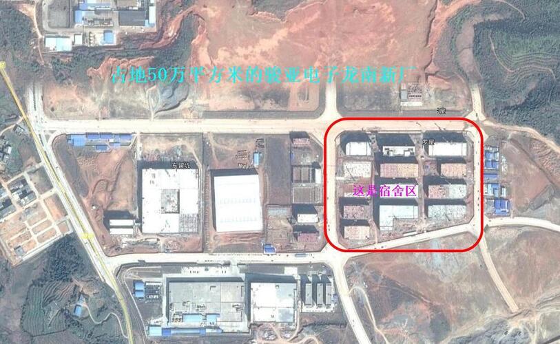 占地50万平方米骏亚电子龙南新厂房,没你们小