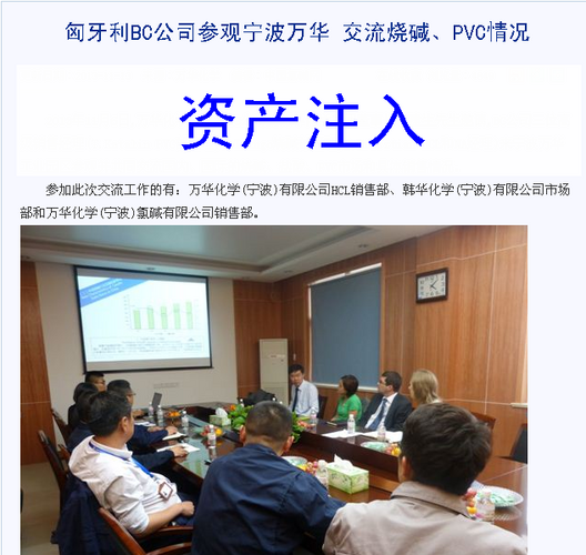 TDI领域全球龙头匈牙利BC公司注入万华化学_