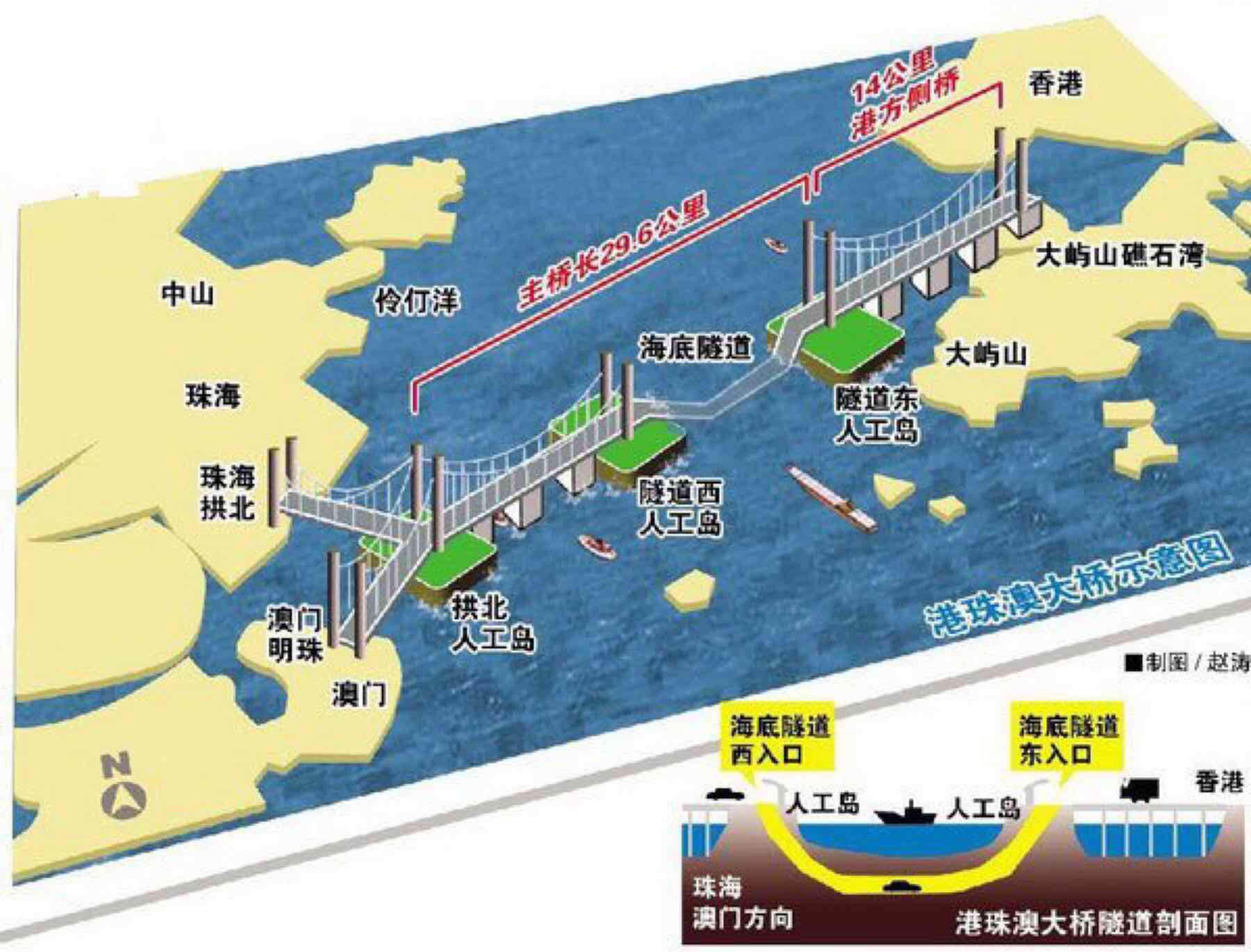 港珠澳大桥香港口岸连接道路启用临时特别交通安排-国际在线