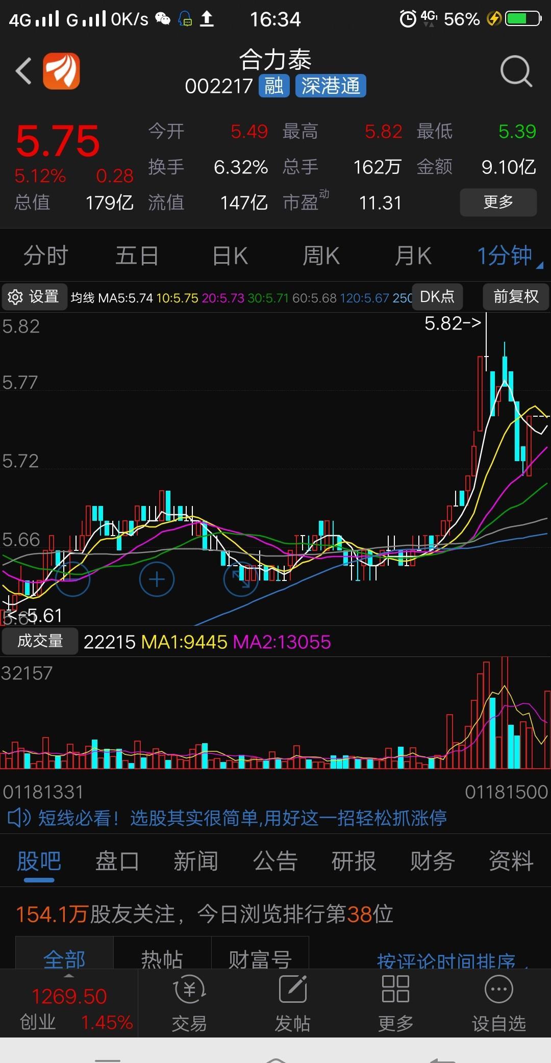 在合力泰5.78-5.82价格区间,内资主力还在大手