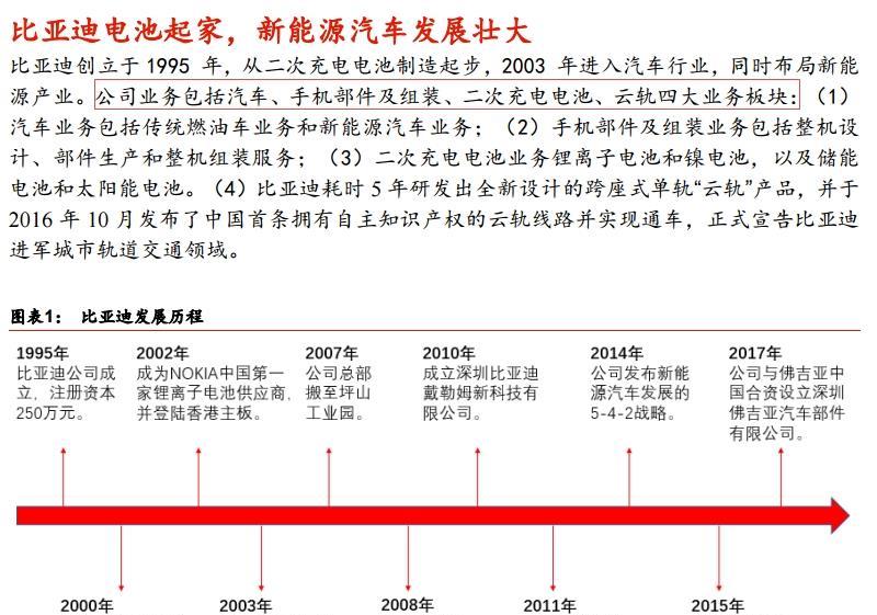                  比亚迪发展历程