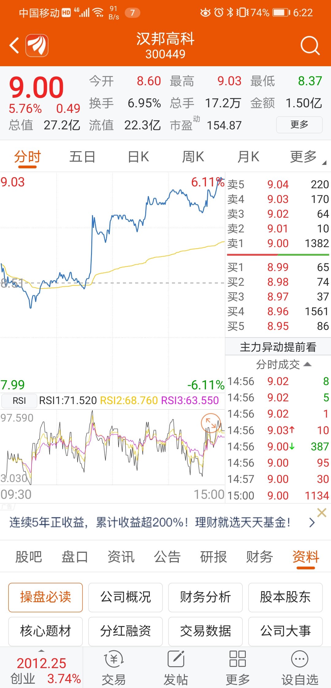 汉邦高科年报亏损近4.5个亿,股票造涨不误,天玑科技现在才8.