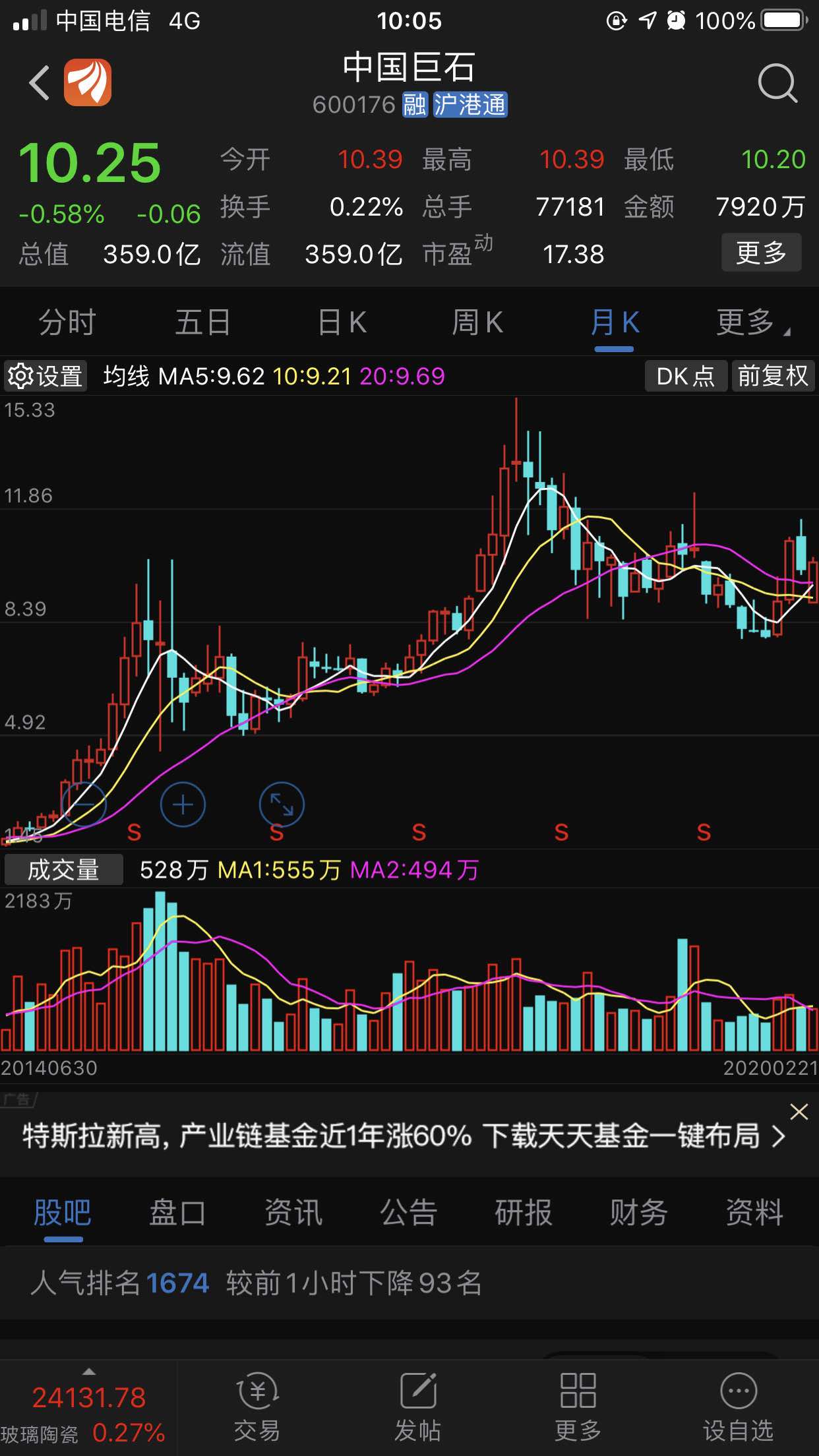 我就喜欢这种股票横盘整理的股票,即使再有个极速下跌