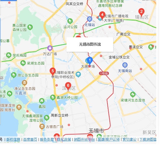 无锡市图书馆地图