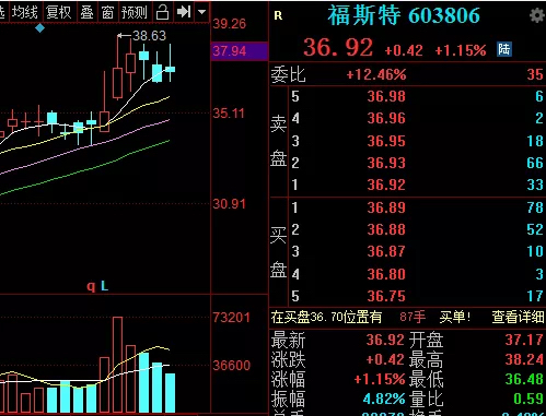 个股点评:福斯特603806基本面:公司位于浙江省杭州市