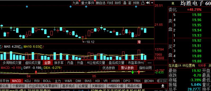 股票是好股,中枢不突破我是不会加仓的!_均胜电子()