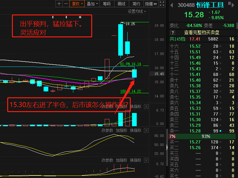 老乡过来,看股票怎么走?_恒锋工具(300488)股吧_东方