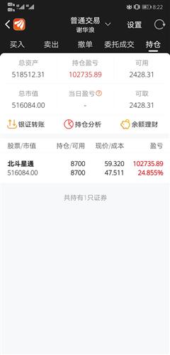 梭哈北斗星通,是因为这只股有很大的上涨空间,关于减持和增发,我今晚会写一篇分析,