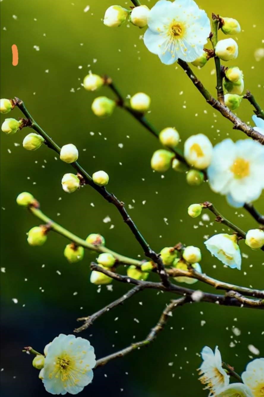 梅花爱雪雪不知开在雪中做情痴芳心碎落三千瓣片片香魂皆成诗