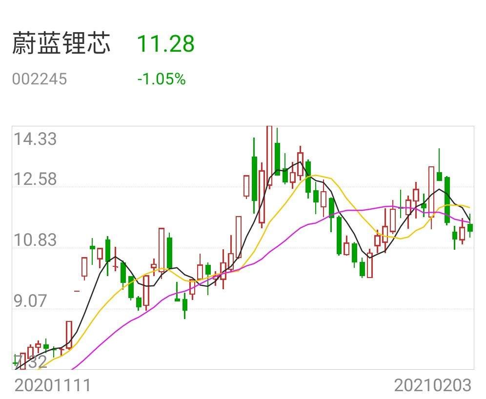 坚决看好002245蔚蓝锂芯.