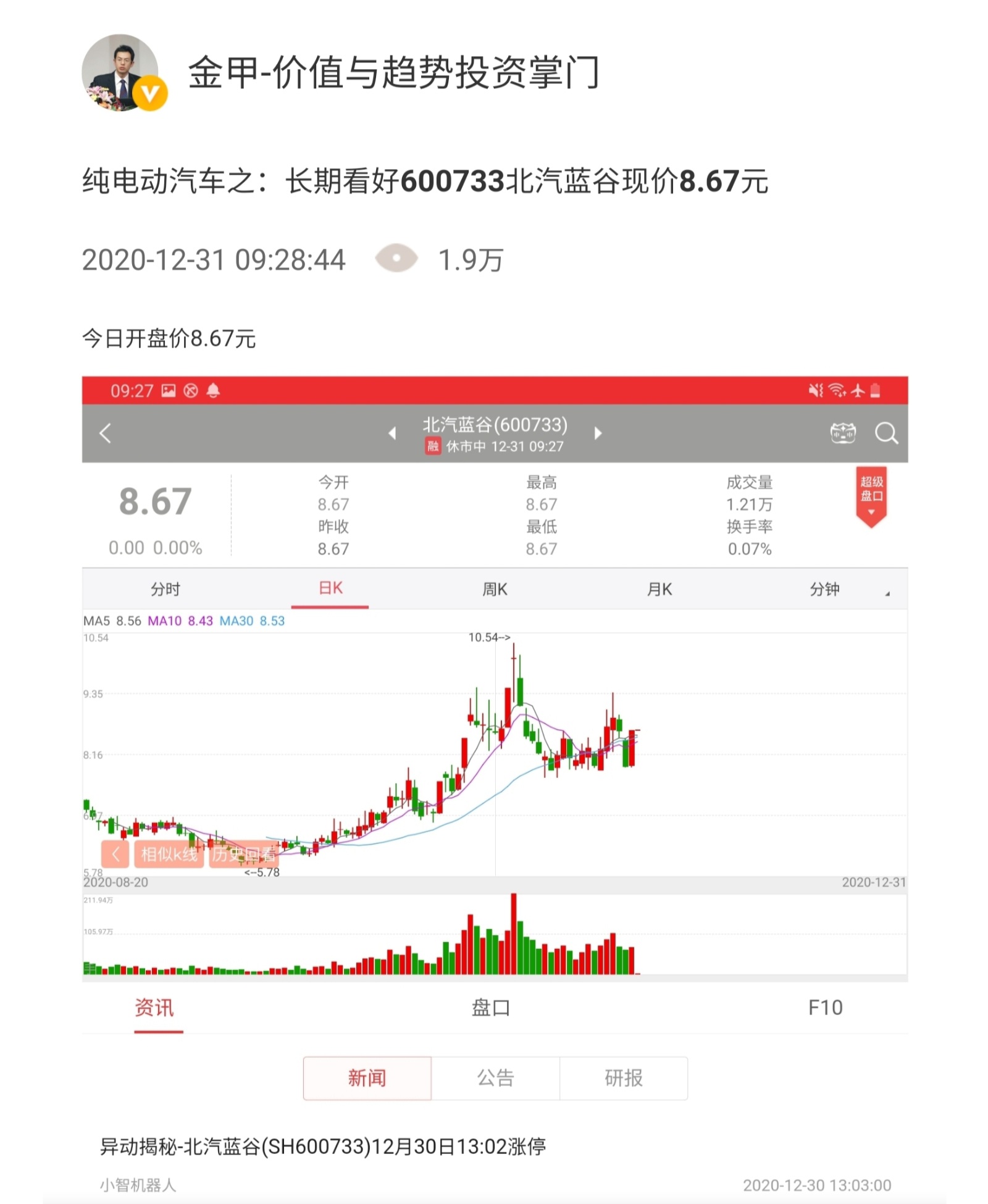 股吧首页财富号评论吧(cfhpl)正文 北汽蓝谷策略:退出,利润