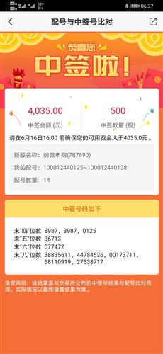 2021年中签第二只也是6月连续第二只入市第10只中签中签发行价都不高
