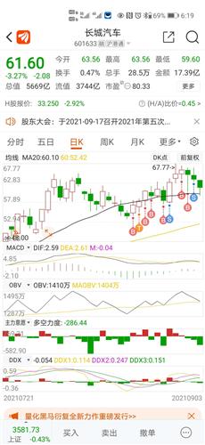 长城汽车股票价格_行情_走势图—东方财富网