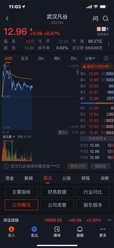 武汉凡谷股票价格_行情_走势图—东方财富网