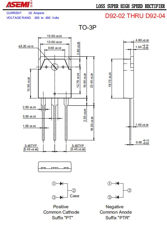 d9202asemi低压降快恢复二极管to247封装
