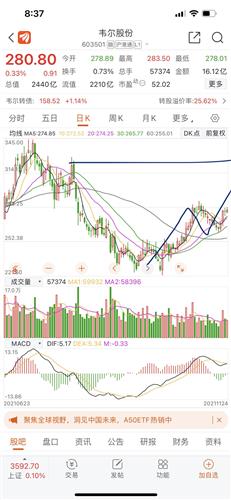 韦尔股份股票价格_行情_走势图—东方财富网