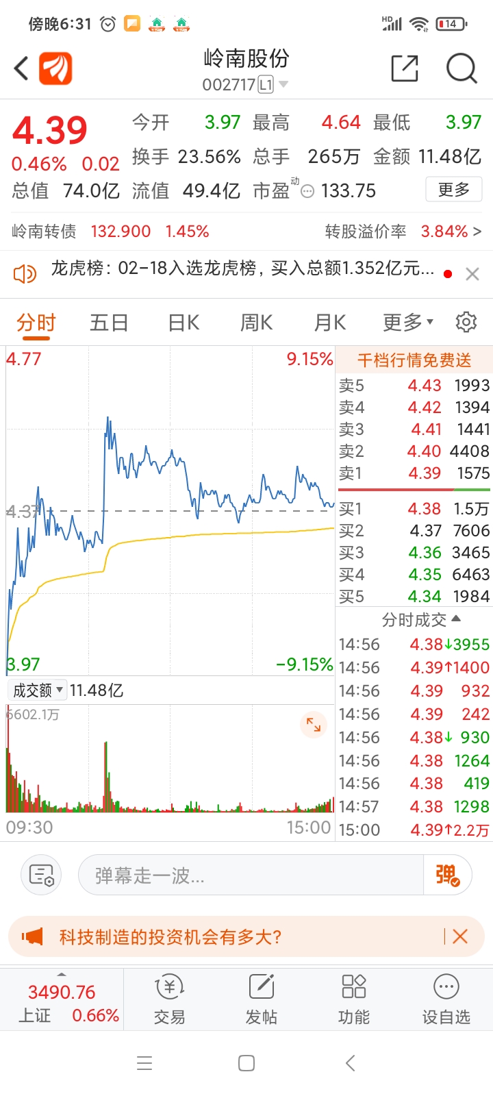 交建股份sh603815这只股票走势和主力跟岭南股份一模一样17号故意