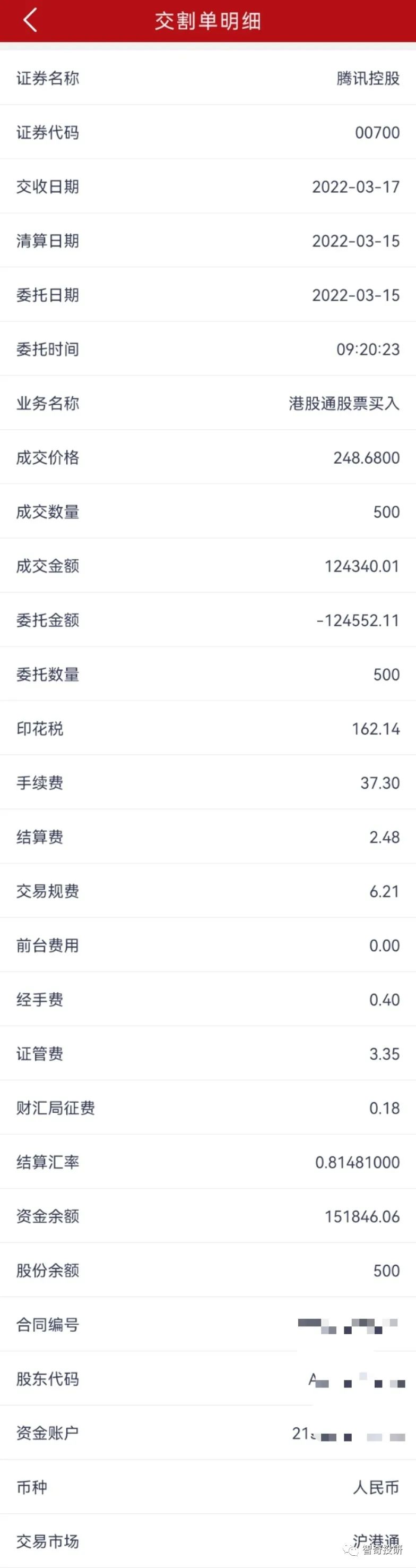 港股通的费率详解