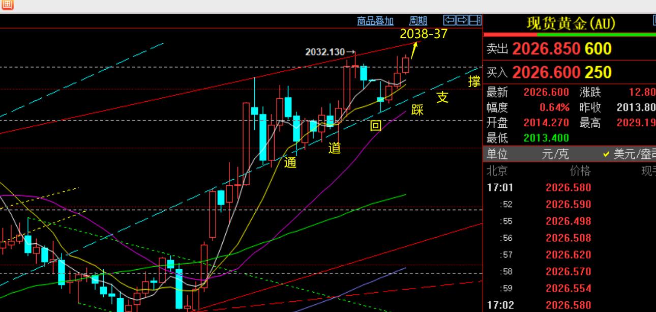 黄金逼空多头继续发力冲2037，原油日线上破有效