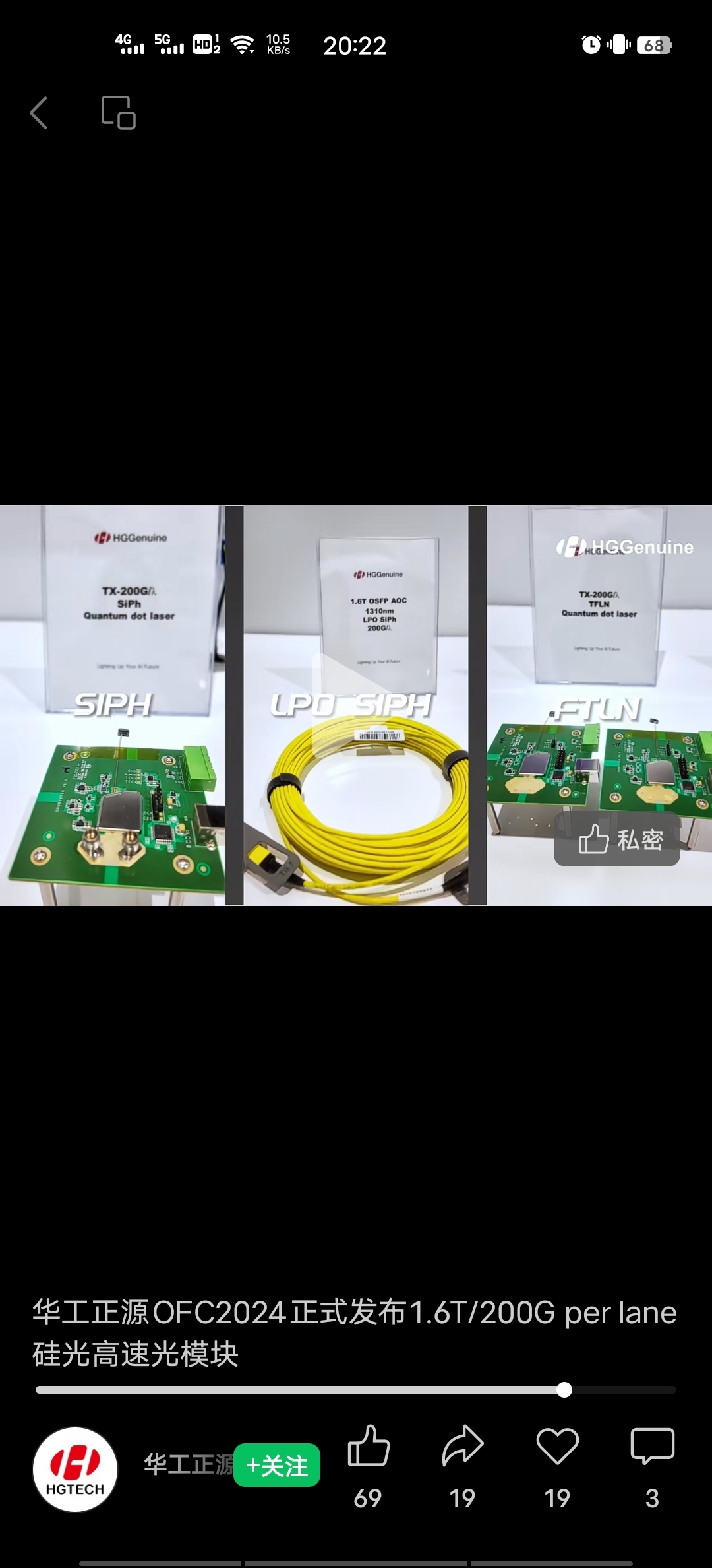 华工正源的1.6TLPOsiph光模块用的是自研的200G单通道硅光芯片，耗_华工科技(000988)股吧_东方财富网股吧