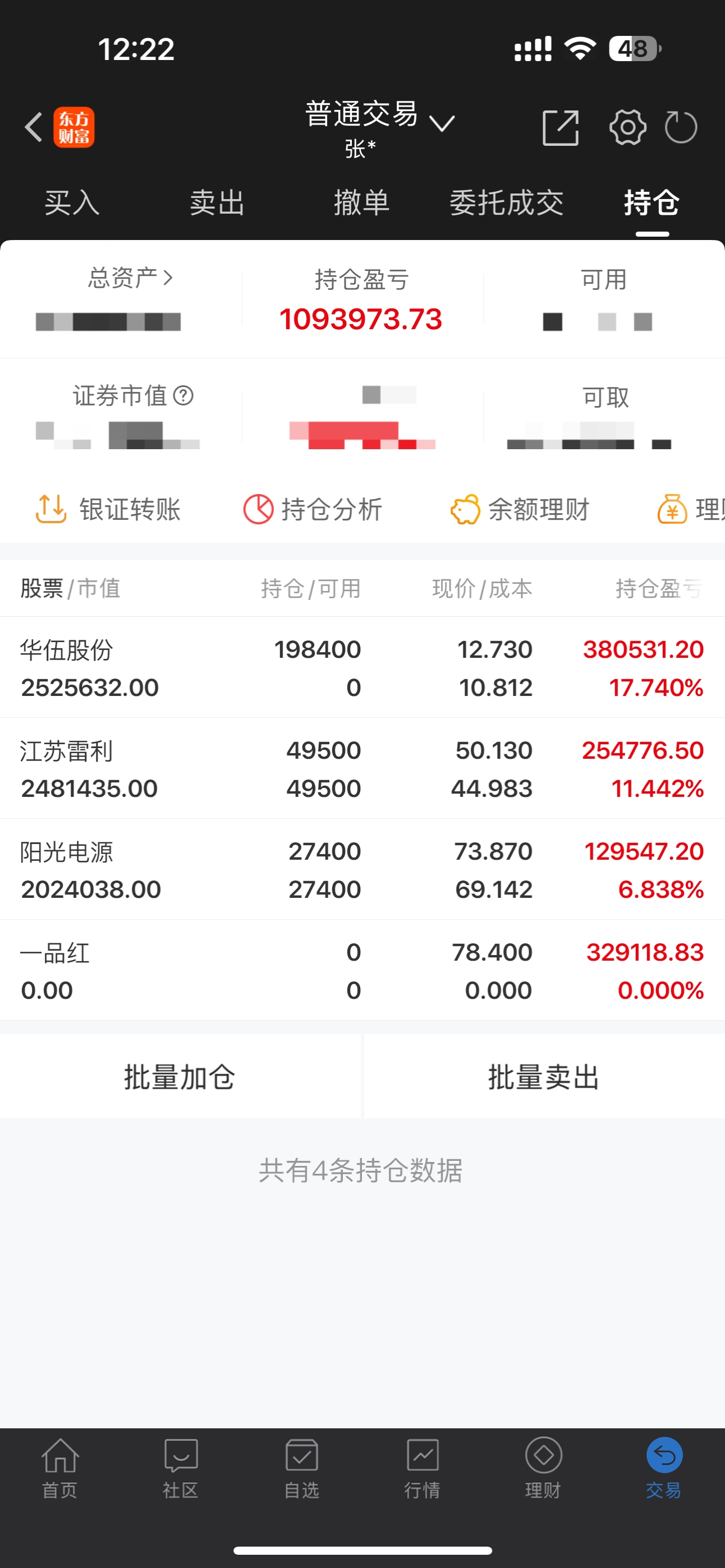 各位中午好,更新一下持仓低开回升走了,祝留下的发财我进的太晚了只吃到一点点阳光电_财富号_东方财富网