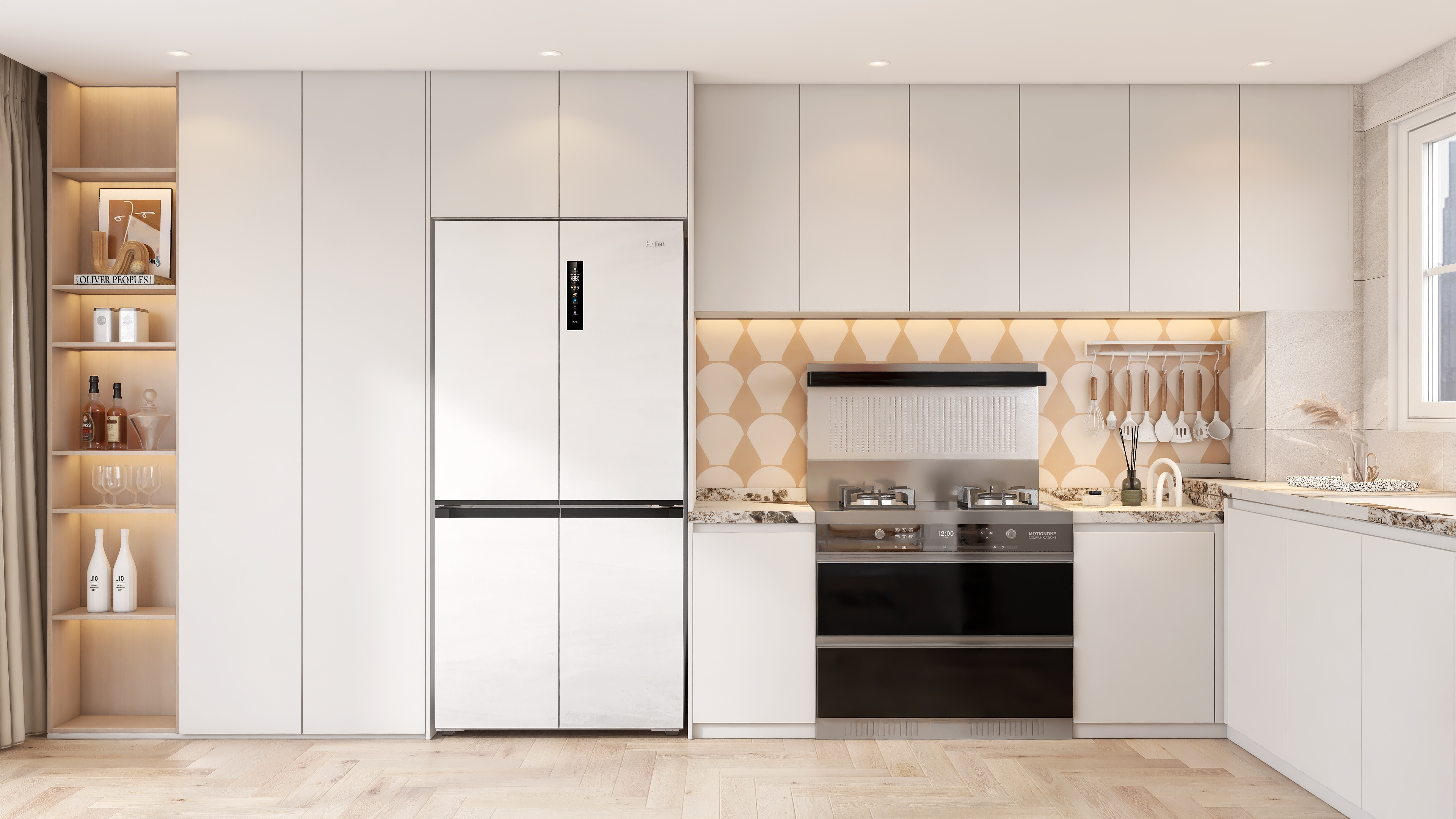 海尔首款超薄零嵌冰箱亮相520强势引领新一代厨房趋势
