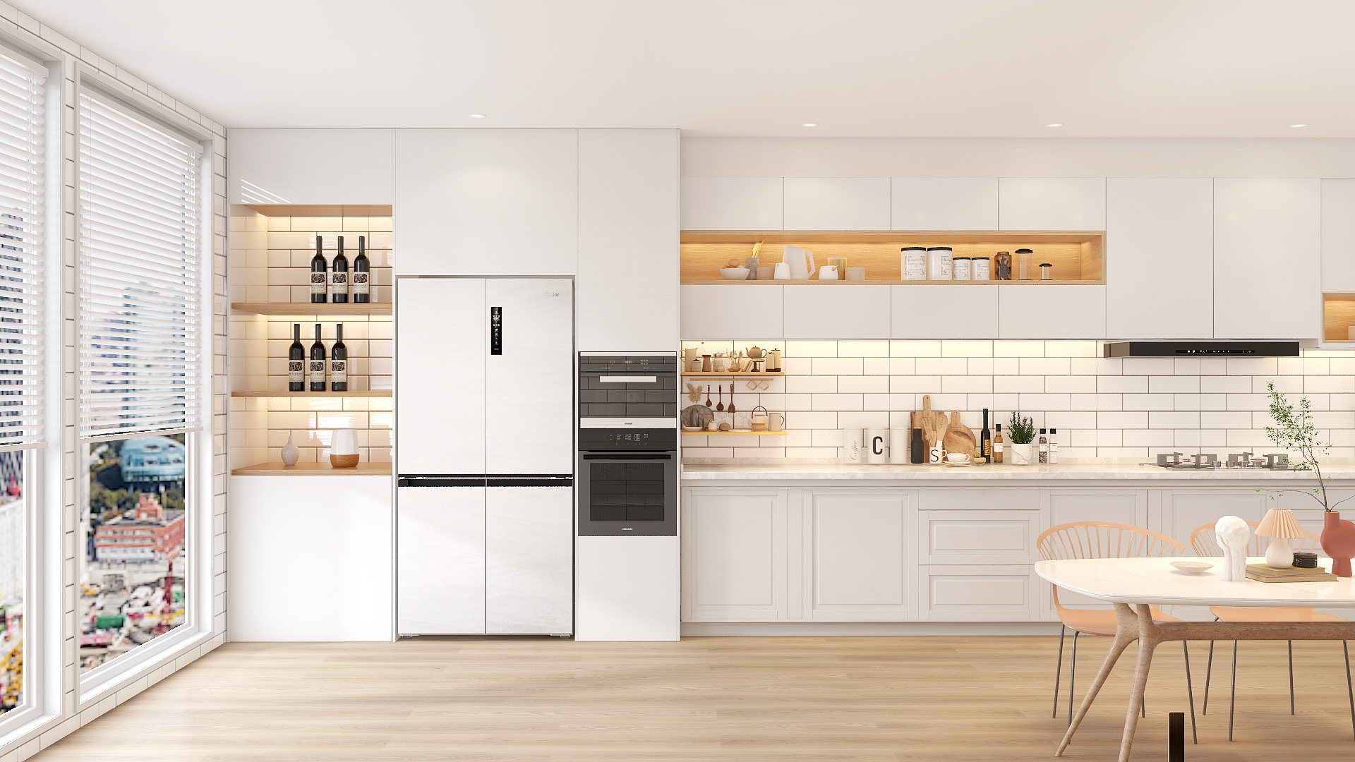 海尔首款超薄零嵌冰箱亮相520强势引领新一代厨房趋势