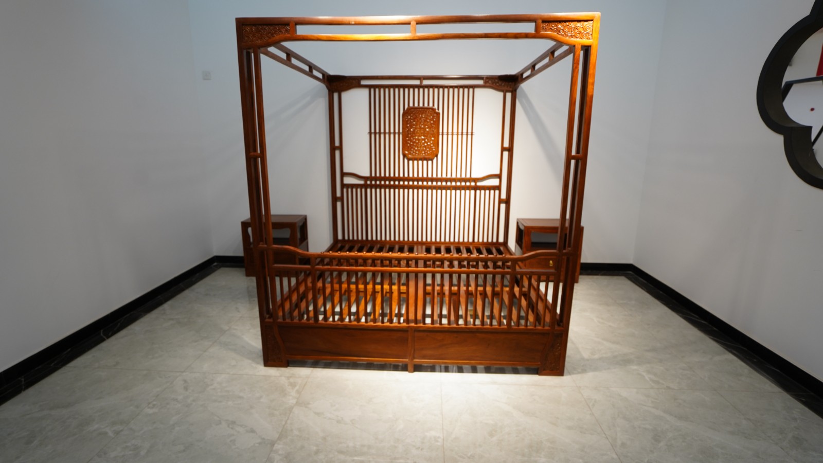 臻匠红木红木架子床也没美了吧