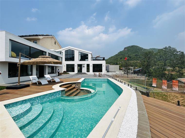 天津蓟县西井峪听风竹民宿入住摄影村无边泳池旅拍超级出片