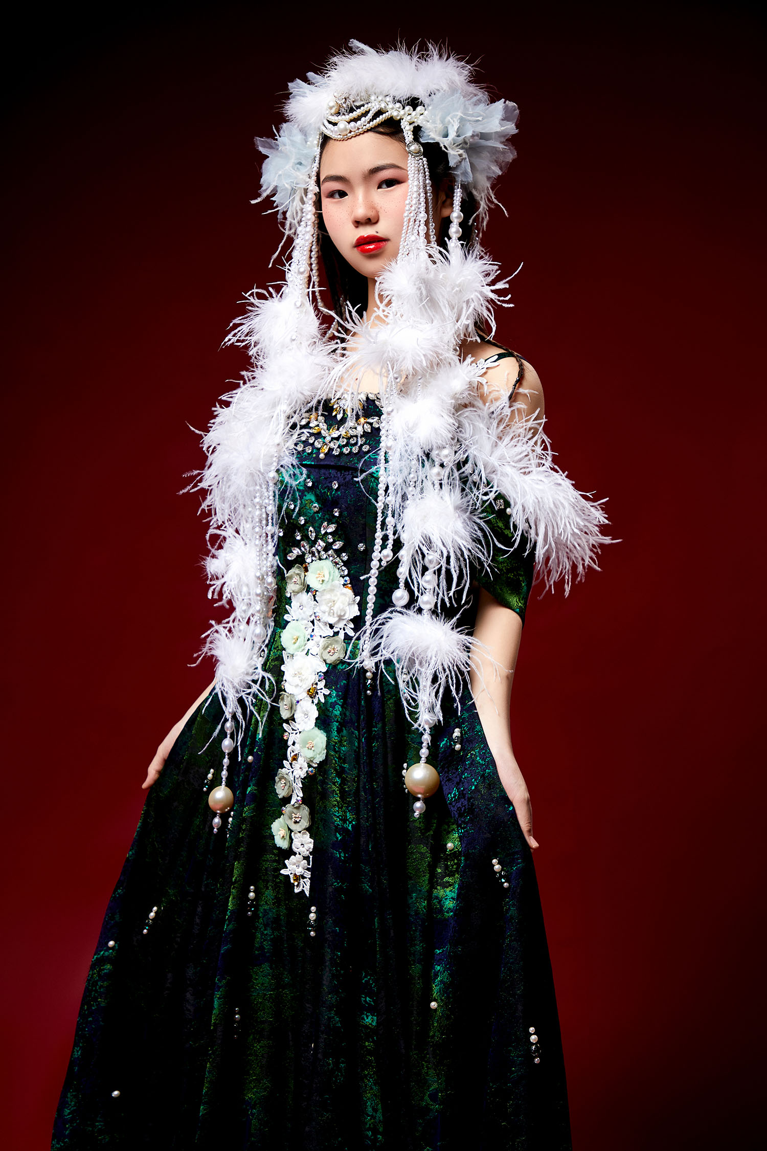 flowernine图兰朵长城大秀高梓萱耀目之姿勾绘分秒