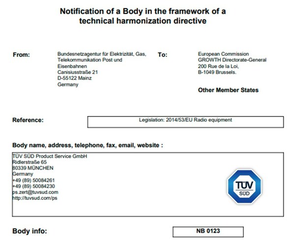 TUV南德正式获得欧盟RED网络安全发证资质授权