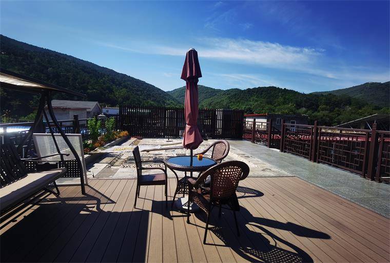 天津蓟州毛家峪逸舍民宿中式庭院带观景电梯小院景观美极了