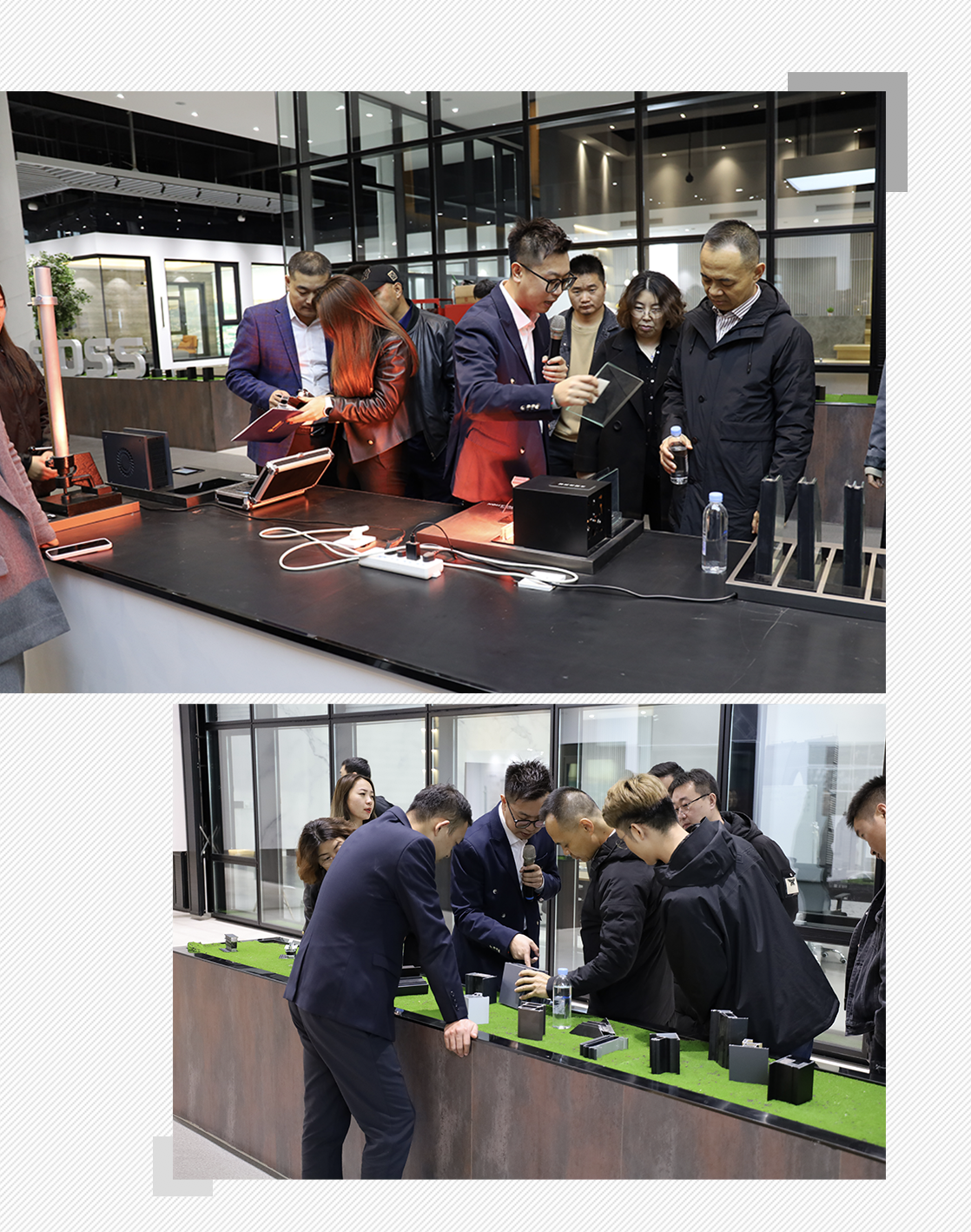 华建集团副总裁丁三莲女士陪同博洛尼高管&主材设计师团队参观了易